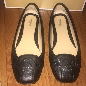 Michael Kors Black Leather Flats